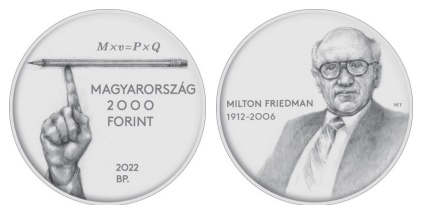 2022 Milton Friedman - színesfém érme 2022 Milton Friedman - színesfém érme